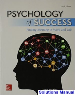 psychology success finding meaning work life 6th edition denis waitley solutions manual