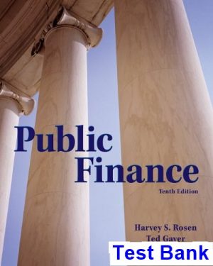 public finance 10th edition rosen test bank