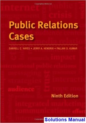 public relations cases 9th edition hendrix solutions manual