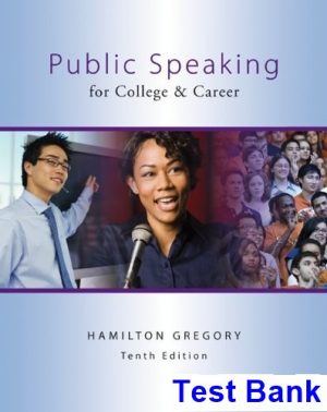 public speaking college career 10th edition gregory test bank