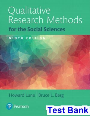 qualitative research methods social sciences 9th edition lune test bank