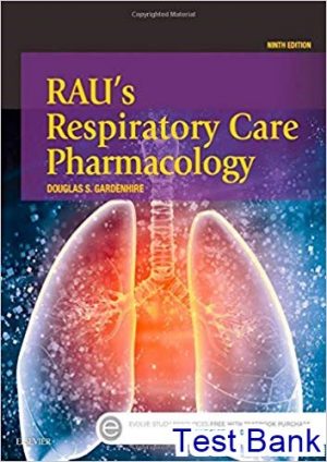 raus respiratory care pharmacology 9th edition gardenhire test bank