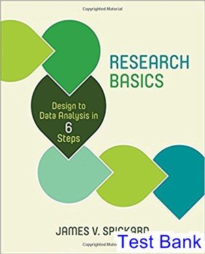 research basics design to data analysis in six steps 1st edition spickard test bank
