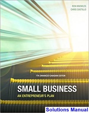 small business entrepreneurs plan enhanced canadian 7th edition knowles solutions manual