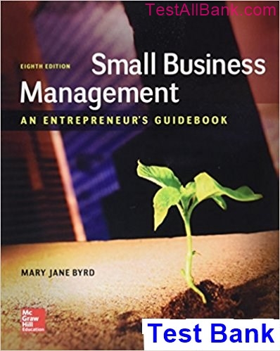 Small Business Management An Entrepreneurs Guidebook 8th Edition Byrd ...