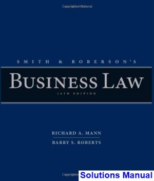 smith robersons business law 16th edition mann solutions manual