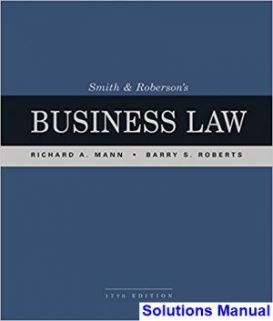 smith robersons business law 17th edition mann solutions manual