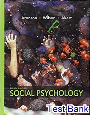 social psychology 8th edition aronson test bank
