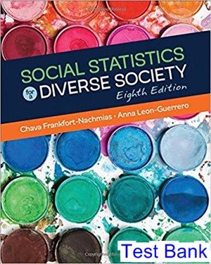 social statistics for a diverse society 8th edition frankfort nachmias test bank