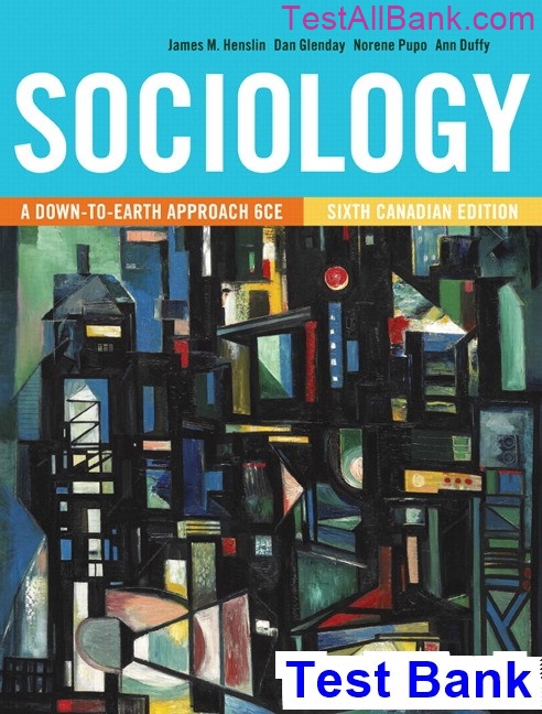 Sociology – A Down-to-Earth Approach