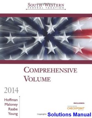 south western federal taxation 2014 comprehensive 37th edition hoffman solutions manual