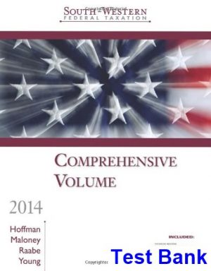 south western federal taxation 2014 comprehensive 37th edition hoffman test bank
