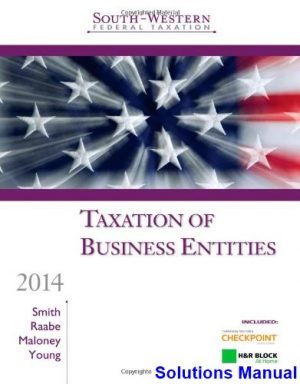 south western federal taxation 2014 taxation business entities 17th edition smith solutions manual