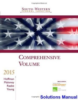 south western federal taxation 2015 comprehensive 38th edition hoffman solutions manual