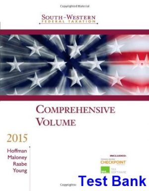 south western federal taxation 2015 comprehensive 38th edition hoffman test bank