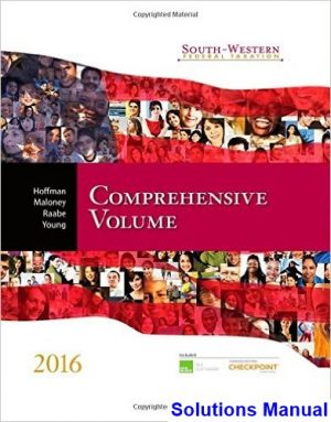 south western federal taxation 2016 comprehensive 39th edition hoffman solutions manual