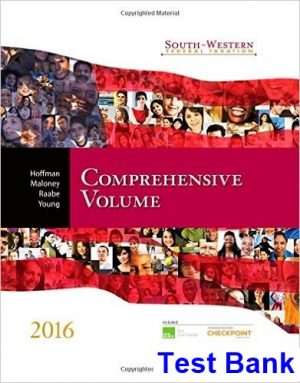 south western federal taxation 2016 comprehensive 39th edition hoffman test bank