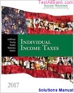 south western federal taxation 2017 individual income taxes 40th edition hoffman solutions manual