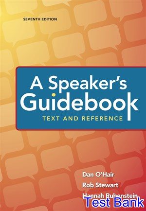 speakers guidebook text and reference 7th edition ohair test bank