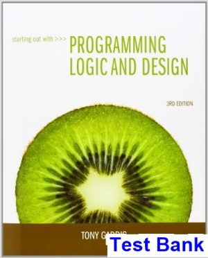 starting out programming logic design 3rd edition tony gaddis test bank