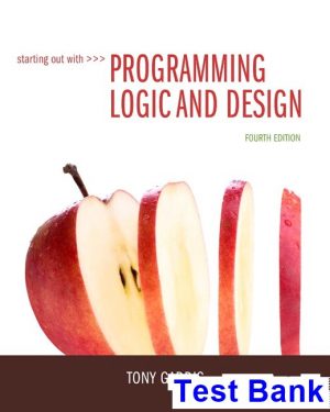 starting out programming logic design 4th edition tony gaddis test bank