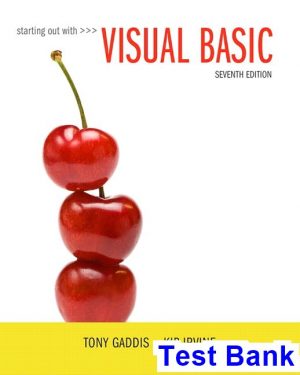 starting out visual basic 7th edition gaddis test bank