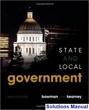 state local government 9th edition bowman solutions manual