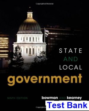state local government 9th edition bowman test bank