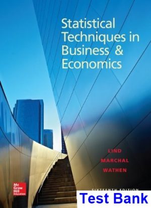 statistical techniques business economics 16th edition lind test bank
