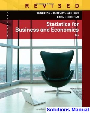 statistics business economics revised 12th edition anderson solutions manual