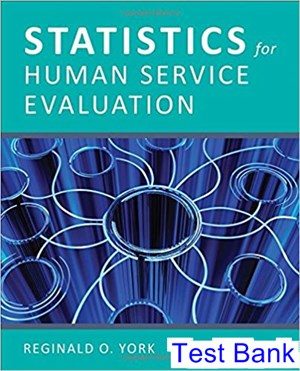 statistics for human service evaluation 1st edition york test bank