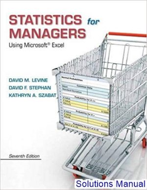 statistics for managers using microsoft excel 7th edition levine solutions manual