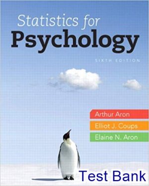statistics for psychology 6th edition arthur aron test bank