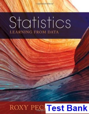 statistics learning from data 1st edition roxy peck test bank