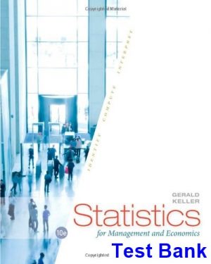 statistics management economics 10th edition gerald keller test bank