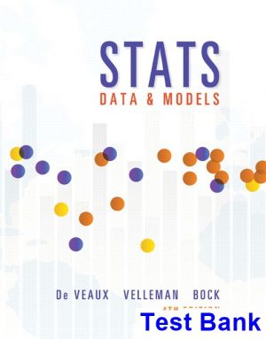 stats data models 4th edition de veaux test bank