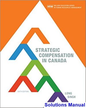 strategic compensation canada canadian 6th edition long solutions manual