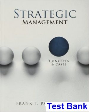 strategic management concepts cases 1st edition ali test bank