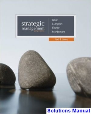 strategic management text cases 7th edition dess solutions manual