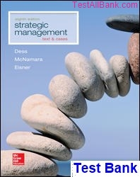 strategic management text cases 8th edition dess test bank