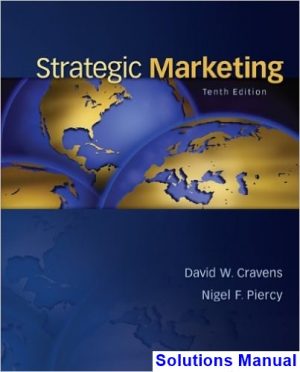 strategic marketing 10th edition cravens solutions manual