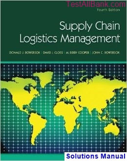 supply chain logistics management 4th edition bowersox solutions manual