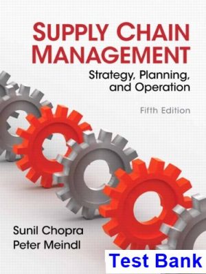 supply chain management 5th edition chopra test bank