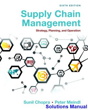 supply chain management strategy planning operation 6th edition chopra solutions manual