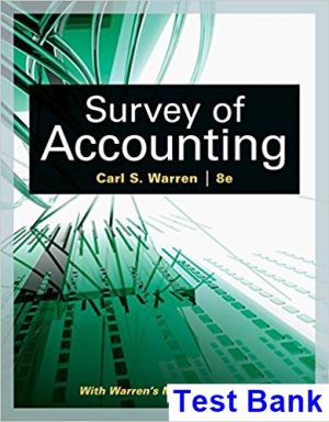 survey accounting 8th edition warren test bank