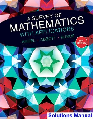 survey mathematics applications 10th edition angel solutions manual