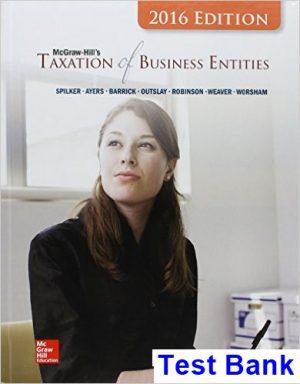 taxation business entities 2016 edition 7th edition spilker test bank