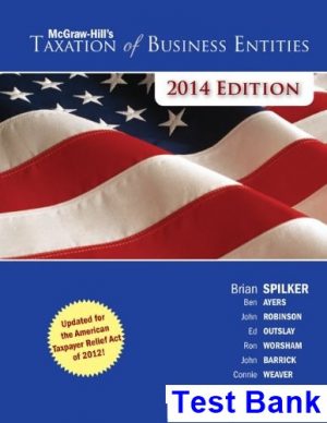 taxation business entities 5th edition spilker test bank