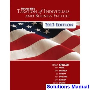 taxation individuals 4th edition spilker solutions manual