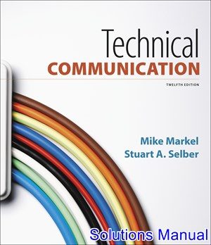 technical communication 12th edition markel solutions manual